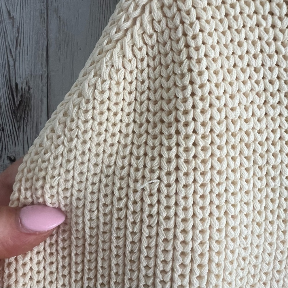 Sunday in Brooklyn Anthropologie Knit Ribbed Sweater Neutral Tan Maxi Dress XS - Picture 8 of 9